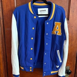 Garage Blue and White Varsity Jacket